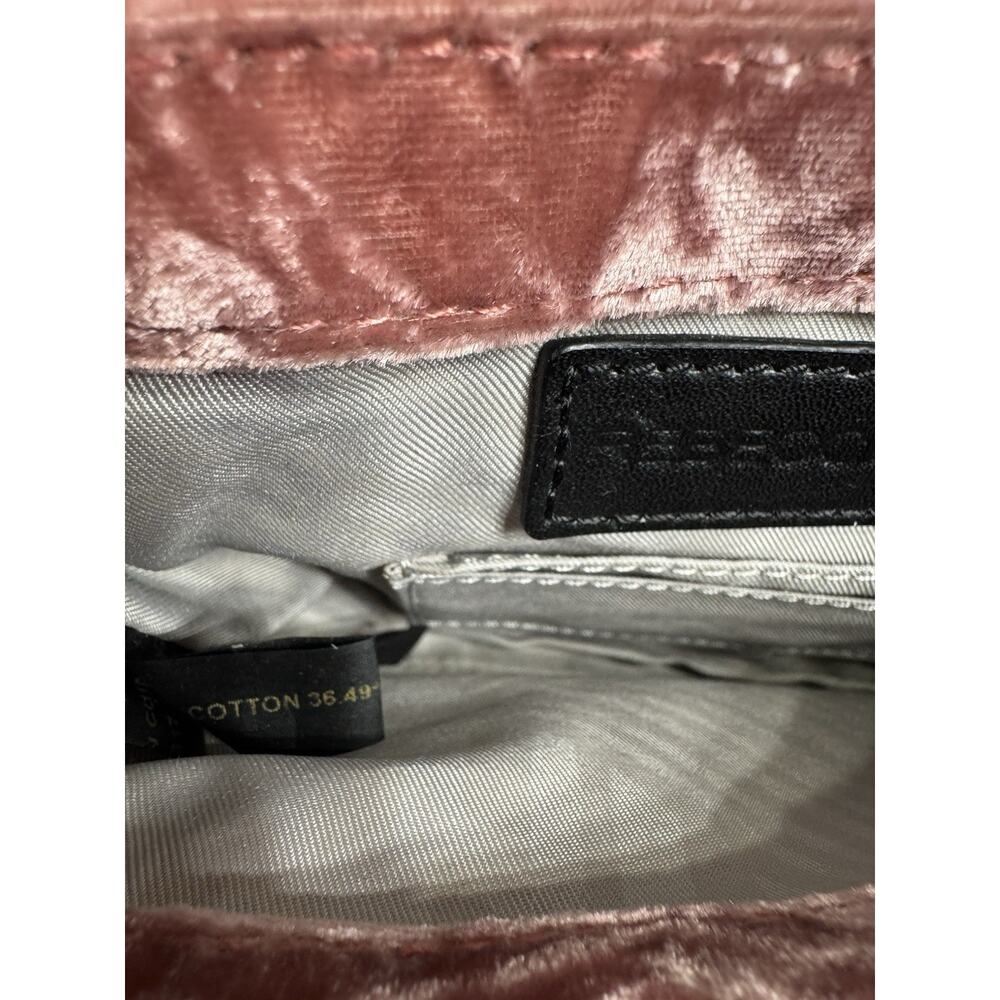 Rebecca Minkoff Pink Love Velvet Chevron Crossbody Bag Chain - Picture 7 of 8